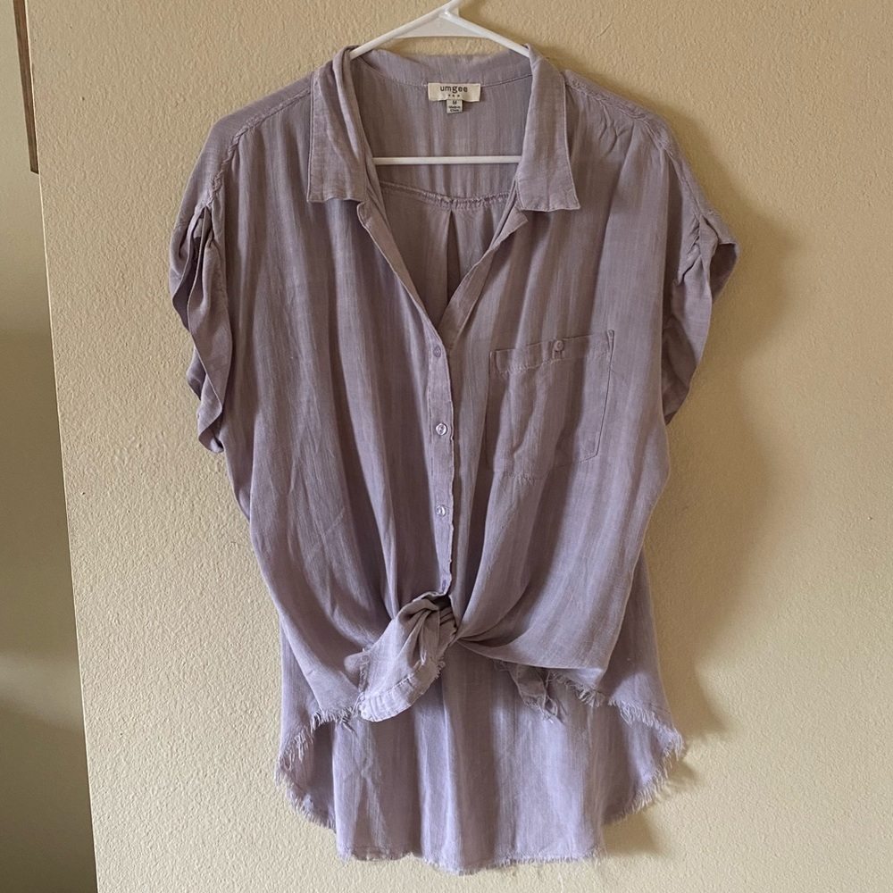 Lilac button down shirt